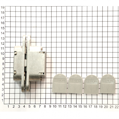 Дверная петля CEMOM ESTETIC 80/A 3D скрытая, матовый хром