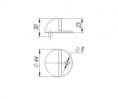 Упор дверной напольный DFIX/F50 (DS PF-50) SN-3 мат.никель