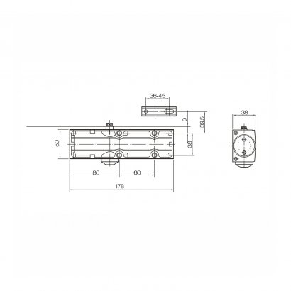 Дверной доводчик DOORLOCK DL100 EN 3/4 коричневый