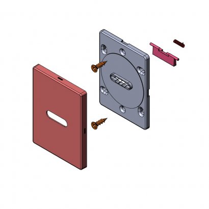 Накладка на сувальдный замок ESC.S-auto.RL/K.486 CP (ESC 486-S-auto RL) хром (1шт.)
