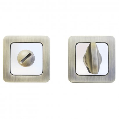 Сантехническая завертка к ручкам АЛЛЮР АРТ BK-S1 MAB/CP(4132) мат.бронза/хром