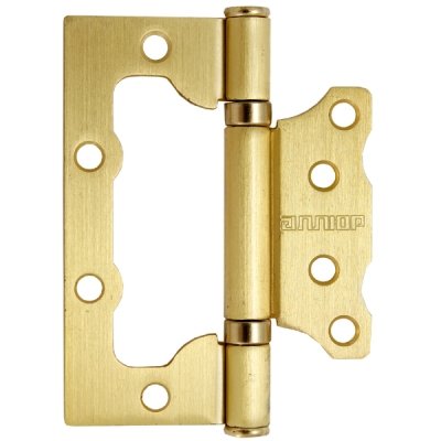 АЛЛЮР 100х75 2BB SBP БЛИСТЕР 2,5мм мат.латунь Петля накладная без врезки 2 шт