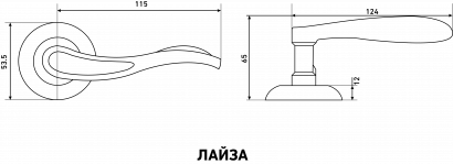 АЛЛЮР АРТ "ЛАЙЗА" ORB (1850) темная медь Комплект ручек