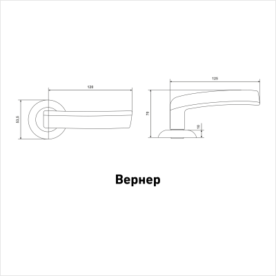 АЛЛЮР АРТ "ВЕРНЕР" ORB (1150) темная медь С НАКЛАДКОЙ Комплект ручек