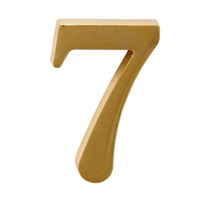 Цифра дверная АЛЛЮР "7" на клеевой основе  золото