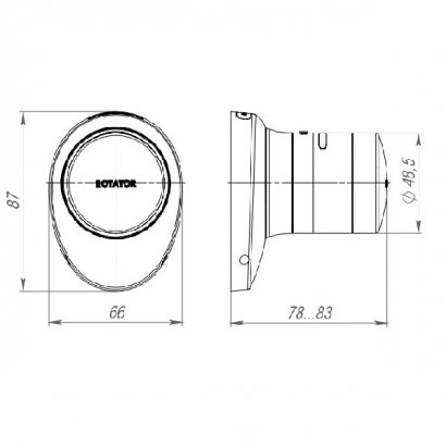 Электронный замок ROTATOR EL.RT01.01 BL черный