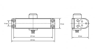 БУЛАТ Доводчик дверной ДД 302/3 B-S (25-85 кг) серебро, с ветровым тормозом