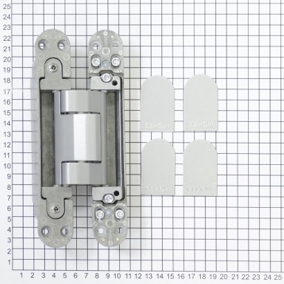 Дверная петля CEMOM ESTETIC 150/A 3D 8060 скрытая, матовый хром