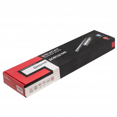 БУЛАТ Доводчик дверной  ДД 812/5 CH-S (CS+LS+HO+BC+DA+PA) (25-120 кг) серебро со скольз.тягой