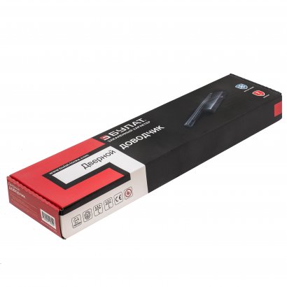 БУЛАТ Доводчик дверной  ДД 812/5 CH-B (CS+LS+HO+BC+DA+PA) (25-120 кг) черный со скольз.тягой