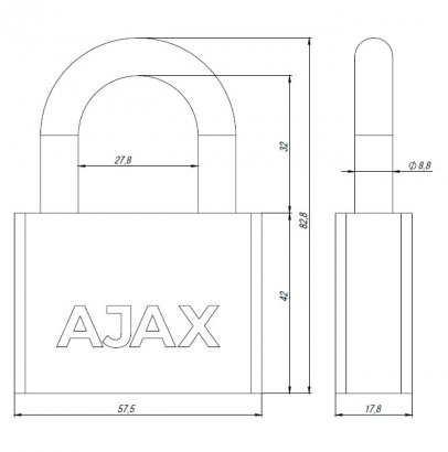 Замок навесной PD-3060 (PD-30-60) 3 fin key /блистер