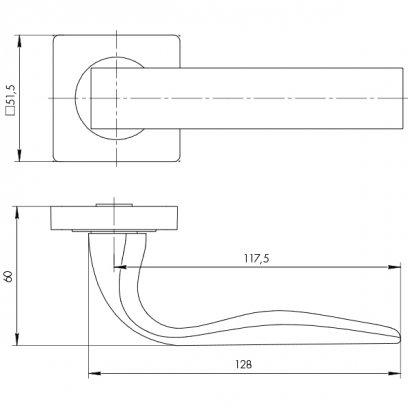 Ручка раздельная K.JK51.EVO (EVO JK) BL-24 черный