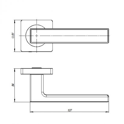 Ручка раздельная K.JK51.OPTIMA plus (OPTIMA plus JK) BL/GR-24 черный/графит