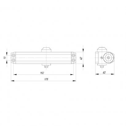 Доводчик дверной DCTR50-100 (TDR-100) 50-100кг BR коричневый