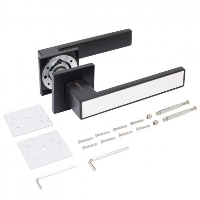 АЛЛЮР АРТ "ЛАНА" BL/W (861511) матовый черный/белый ЗАЩИТ.ПЛЕНКА Комплект ручек