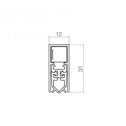 Порог автоматический Athmer Isolporte Standard Silicone single (Серебристый) L=830мм