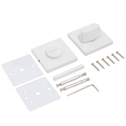 Сантехническая завертка к ручкам АЛЛЮР АРТ BK-S2 W(61110) матовый белый