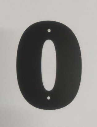 Цифра дверная Пермь "0" черная 60 мм