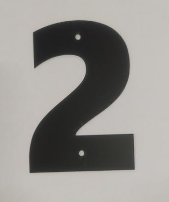 Цифра дверная Пермь "2" черная 100 мм