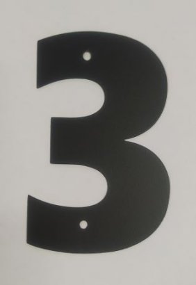 Цифра дверная Пермь "3" черная 100 мм