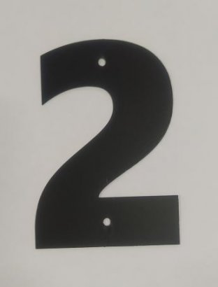 Цифра дверная Пермь "2" черная 60 мм