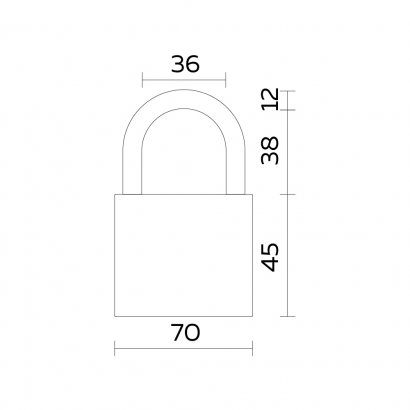 Замок навесной PL-WEATHER-1570 Black 4 fin key ( PL-15-70) диск. /блистер