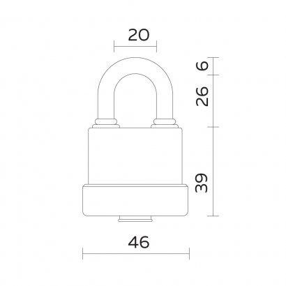 Замок навесной PL-WEATHER-3640 Black 3key (PL-3640) англ.