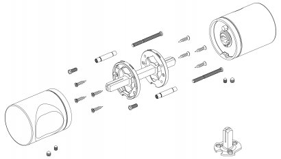 Ручка раздельная R.ART52.BALANCE MWSC-33 итальянский тисненый