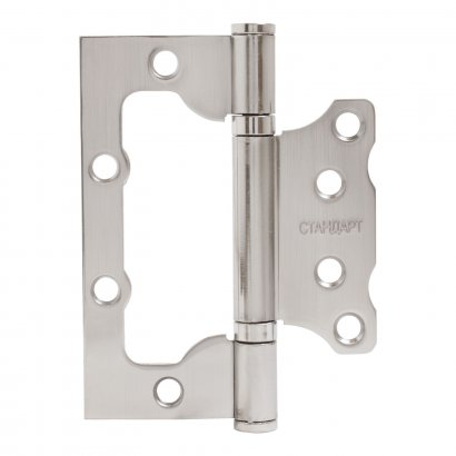 СТАНДАРТ 100х75х2,5мм 2BB SN мат.никель Петля накладная без врезки 1 шт