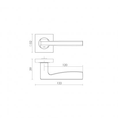 Ручка раздельная K.KM52.ROCK (ROCK KM) WH-19 белый