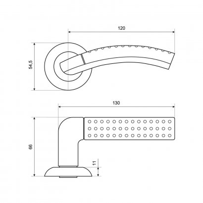СТАНДАРТ 26 SN/CP мат.никель/хром квадрат 140мм (В2В) Комплект ручек