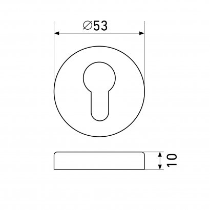 Накладка для ц/м СТАНДАРТ 0200 SS INOX нержавеющая сталь