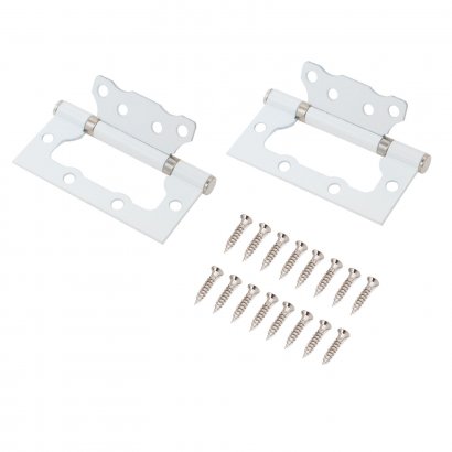 АЛЛЮР 100х75 2BB WW КОРОБКА 2,5мм белая Петля накладная без врезки 2 шт