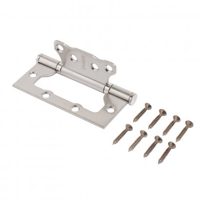 СТАНДАРТ 100х75х2,5мм 2BB SN мат.никель Петля накладная без врезки 1 шт