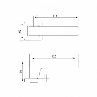 АЛЛЮР АРТ "КОЛОМБО"  BL+L7050S BL+BK-S1 BL (23150/S7050) матовый черный Компл ручка и защ с фикс (20