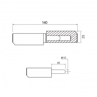 АЛЛЮР 20х140А с/подш  капл. шарнир-петля под сварку