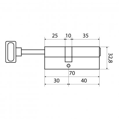 Стандарт MAX 70 S (40x30S) SN 5кл перф.ключ/шток Цилиндровый механизм