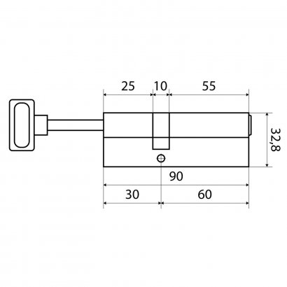 Стандарт MAX 90 S (60x30S) SN 5кл перф.ключ/шток Цилиндровый механизм