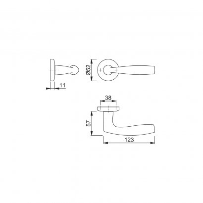 Ручка дверная HOPPE (Германия) M1515/23K (Vitoria), F73 бронза