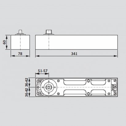 Доводчик DORMA BTS80, EN 6 без шп.
