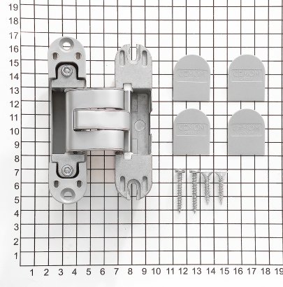 Дверная петля CEMOM ESTETIC 27 3D скрытая, матовый хром