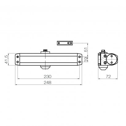 Дверной доводчик DOORLOCK DL180A BC size 1-6/7 белый