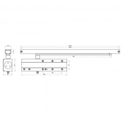 Дверной доводчик DOORLOCK DL345S EN 1-4 серебристый