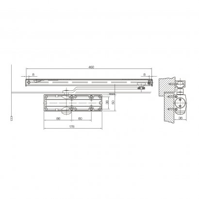 Дверной доводчик DOORLOCK DL100S EN 3 серебристый