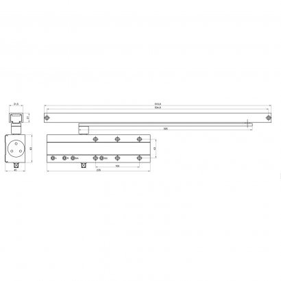Дверной доводчик DOORLOCK DL345S size 1-4 морозостойкий