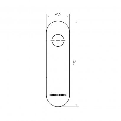 Накладки пластиковые на дверные ручки DOORLOCK V S38KP/F без отверстия под цилиндр, черная