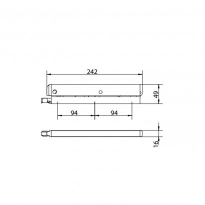 Ножницы  GEZE OL 90N SCHERE  WEISS 9016 (Белый)