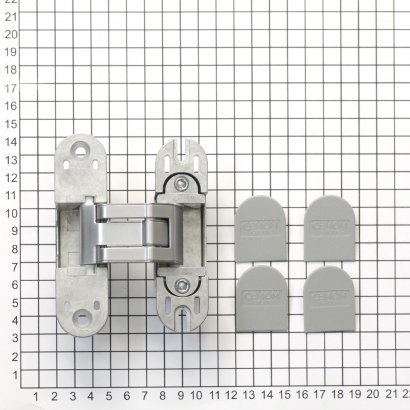 Дверная петля CEMOM ESTETIC 60/A 3D скрытая, матовый хром