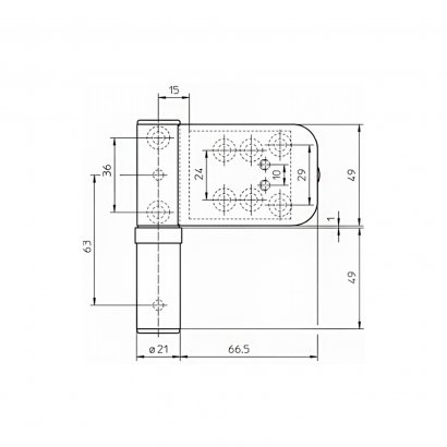 Дверная петля SIMONSWERK SIKU 3D Serie K 4045 накладная, белая