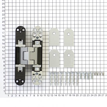 Дверная петля SIMONSWERK Tectus TE 340 3D F1 скрытая, полиэфирное покрытие под матовый хром